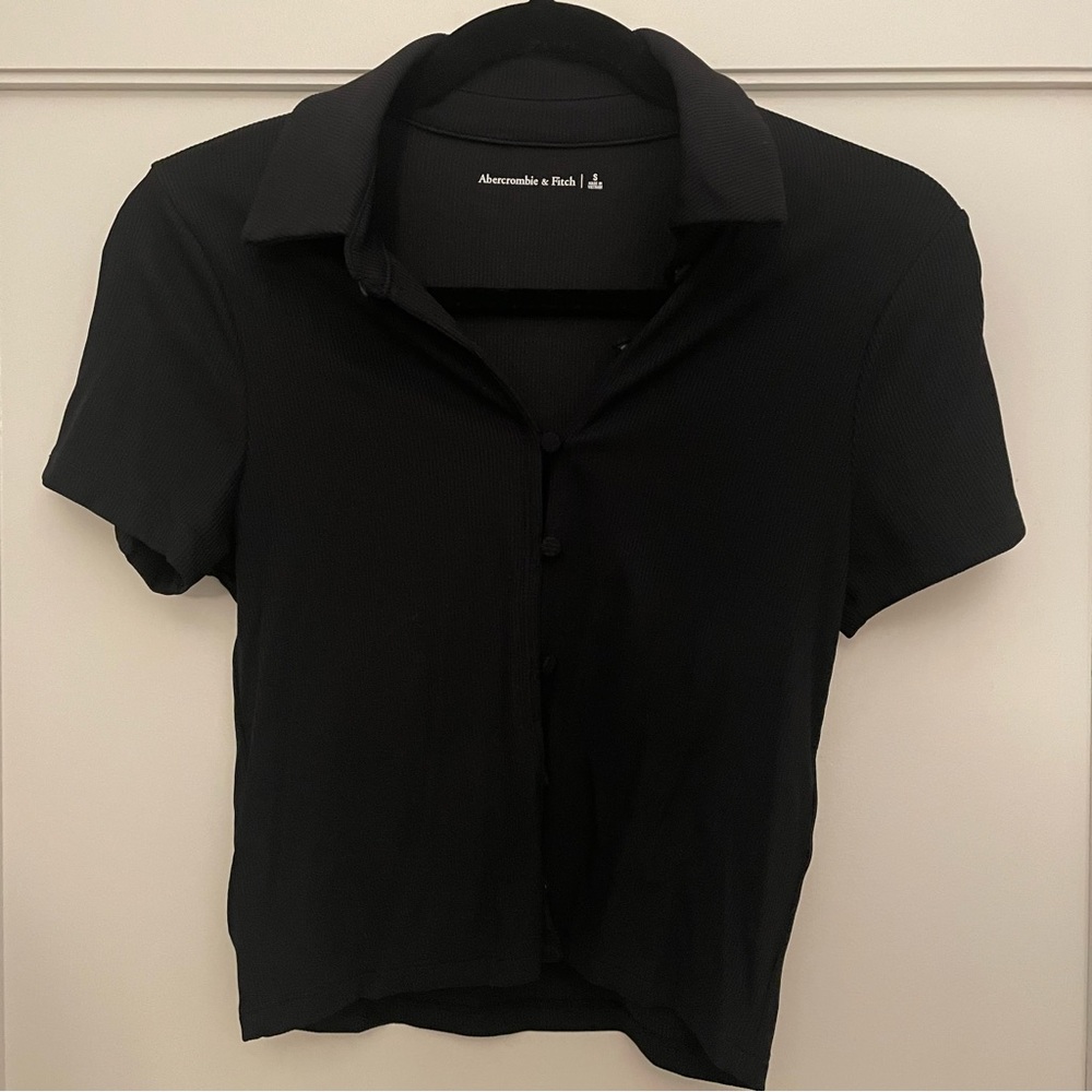 ABERCROMBIE seamless rib fabric polo SIZE S - Picture 3 of 4